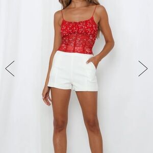 Hello Molly SOLAR ECLIPSE SHORTS WHITE